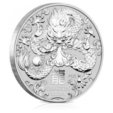 Hõbemünt 31,1 g (1 oz) draakoniaasta 2024