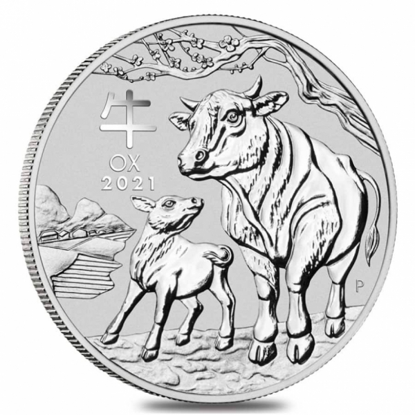 1 oz Australian Silver Ox Lunar Coin (2021)