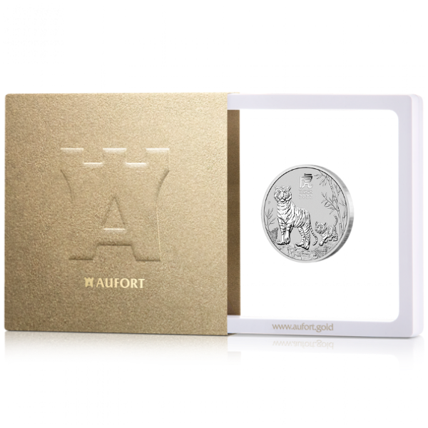 1 oz Australian Silver Tiger Lunar Coin (2022) in Gift Package